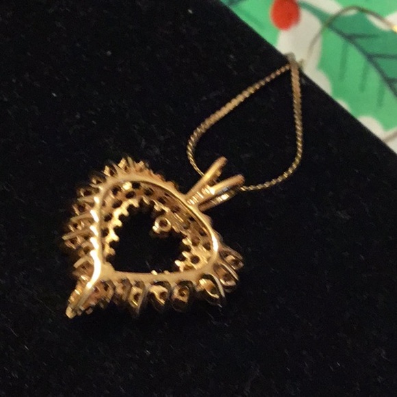 19.  Sterling Silver Ruby Red Heart ❤️ Awesome Stunning Necklace See Photos - Picture 5 of 11